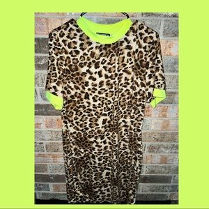 Leopard body-con mini dress